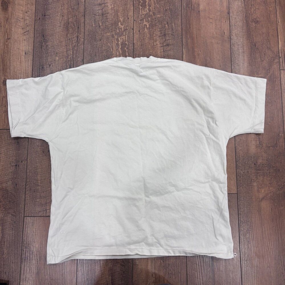 Lululemon Relaxed-Fit Cotton Jersey T-Shirt Bone (First Release) Women's XL READ - Picture 5 of 9